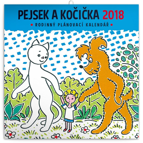KALENDÁŘ 2018 - PEJSEK A KOČIČKA, 30x30cm